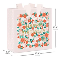 10.4" Happy Birthday Floral on Pink Large Square Gift Bag for only USD 9.99 | Hallmark