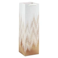 14" Kraft and White Ombré Chevron Large Holiday Wine Gift Bag for only USD 4.49 | Hallmark