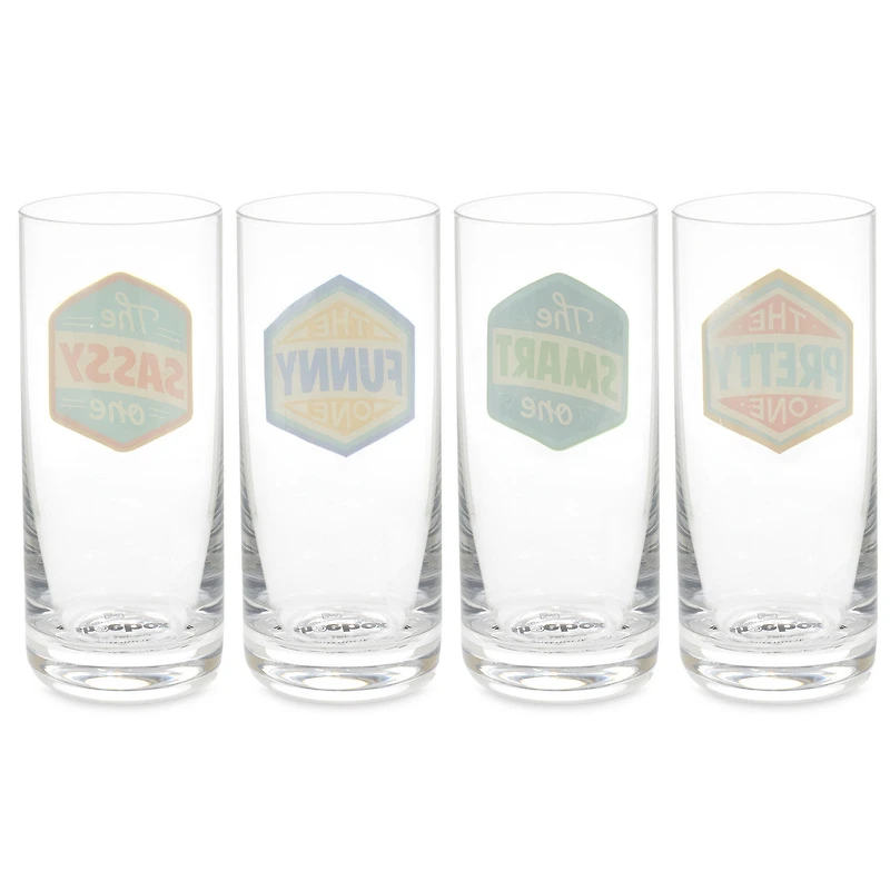 Badges of Honor Funny Drinking Glasses, Set of 4 for only USD 32.99 | Hallmark