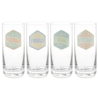 Badges of Honor Funny Drinking Glasses, Set of 4 for only USD 32.99 | Hallmark