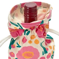 14" Pink Floral Fabric Wine Gift Bag for only USD 6.99 | Hallmark