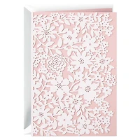 White Flowers on Blush Pink Blank Card for only USD 7.59 | Hallmark