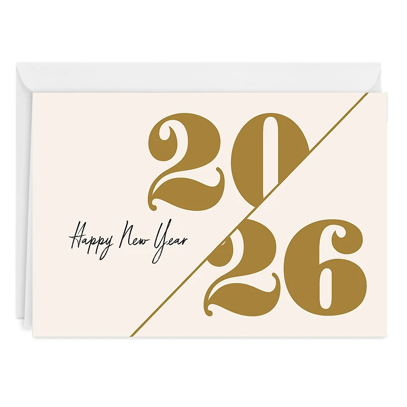 Gold 2026 Custom New Year Card for only USD 4.99 | Hallmark