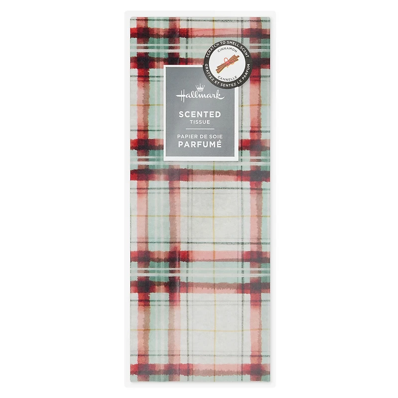Cinnamon-Scented Red Plaid Holiday Tissue Paper, 4 sheets for only USD 2.49 | Hallmark