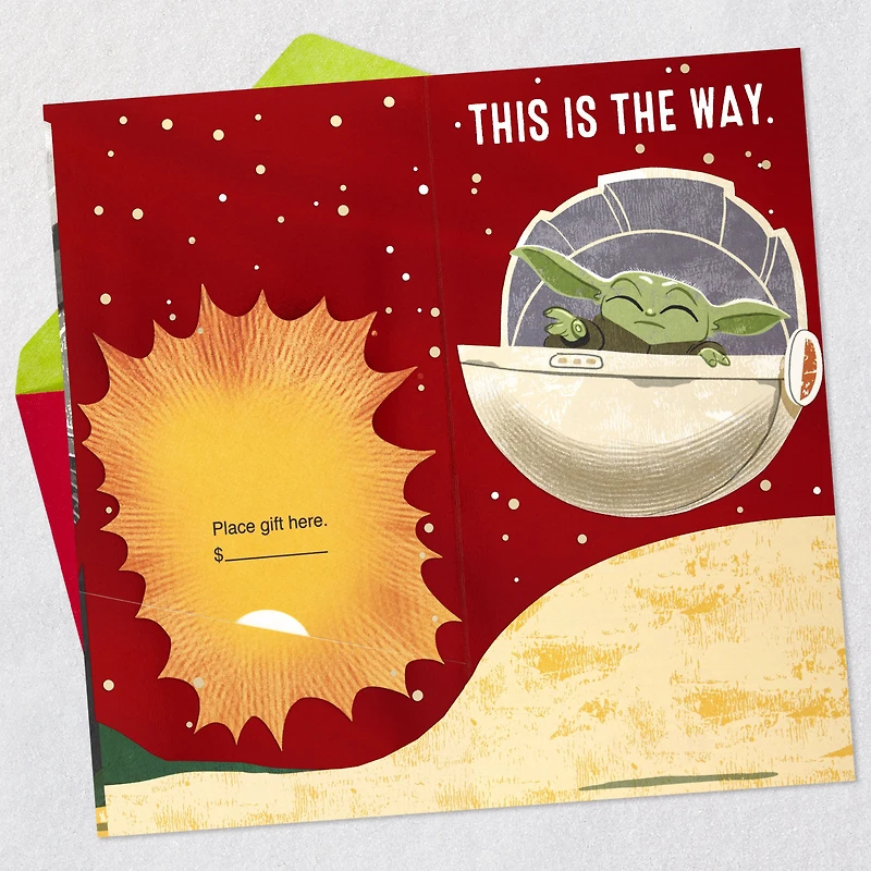 Star Wars: The Mandalorian™ and Grogu™ This Is the Way Money Holder Christmas Card for only USD 4.59 | Hallmark