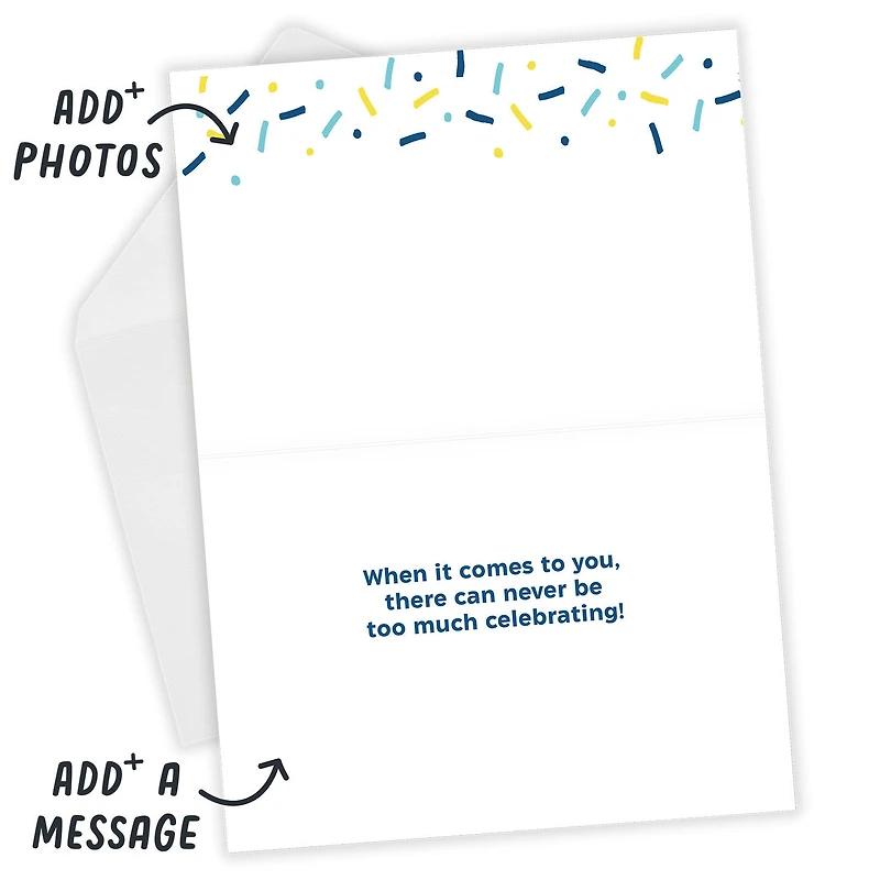 Personalized Celebration Confetti Birthday Photo Card for only USD 4.99 | Hallmark