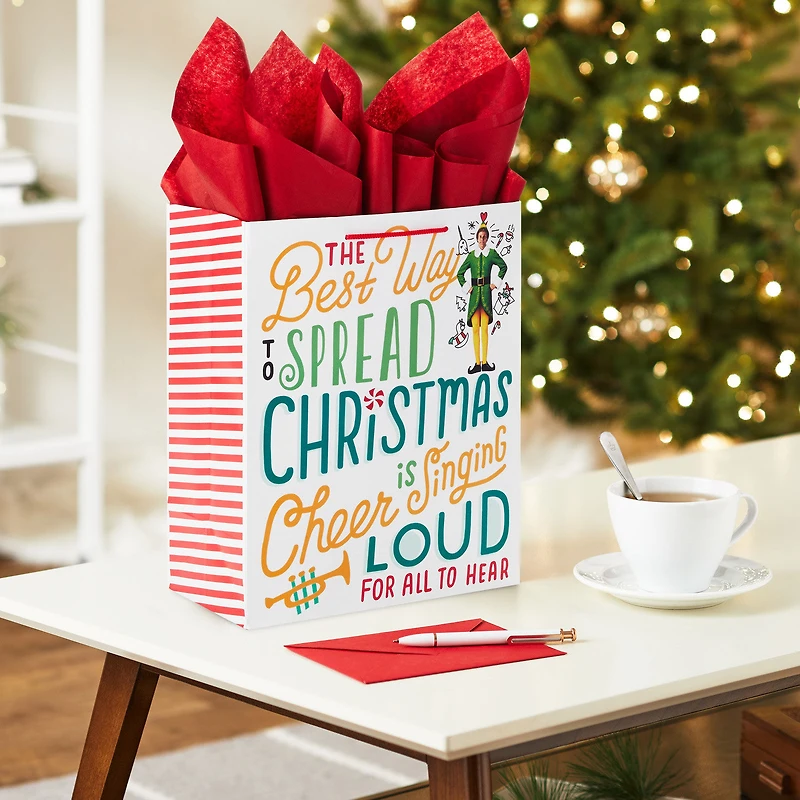 13" Buddy the Elf™ Christmas Cheer Large Gift Bag With Tissue Paper for only USD 7.99 | Hallmark