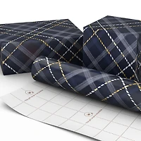 Woven Plaid on Navy Wrapping Paper Roll, 35 sq. ft. for only USD 4.99 | Hallmark