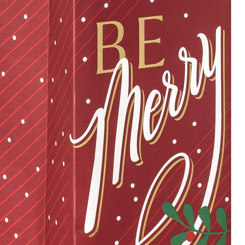 13" Be Merry on Dark Red Christmas Wine Gift Bag for only USD 3.49 | Hallmark