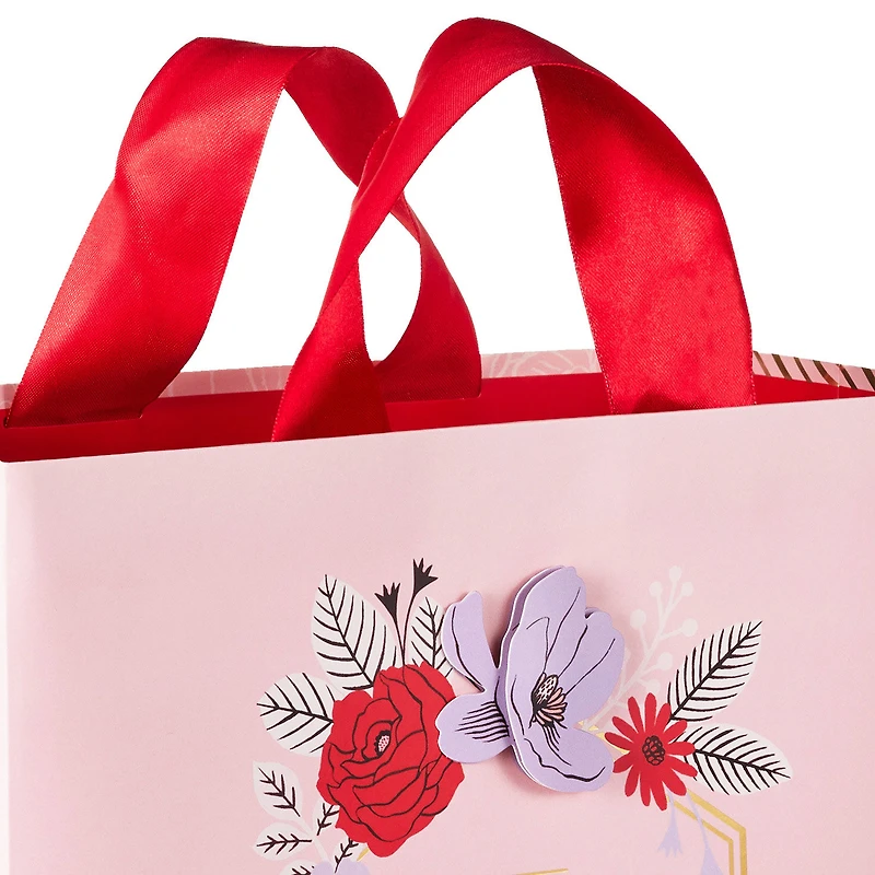 10.4" Flowers on Pink Large Square Valentine's Day Gift Bag for only USD 7.99 | Hallmark