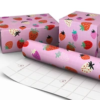 Strawberry-Scented Colorful Berries on Pink Wrapping Paper Roll, 15 sq. ft. for only USD 5.99 | Hallmark