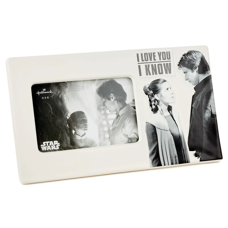 Star Wars™ Han Solo™ and Princess Leia™ I Love You I Know Ceramic Picture Frame, 4x6 for only USD 24.99 | Hallmark