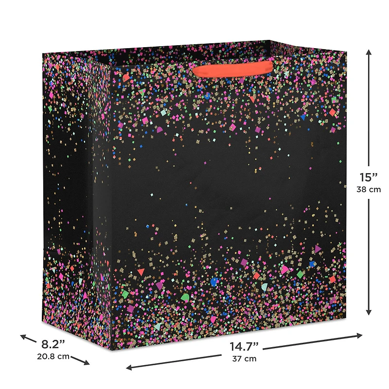 15" Neon Confetti on Black Extra-Deep Gift Bag for only USD 6.79 | Hallmark
