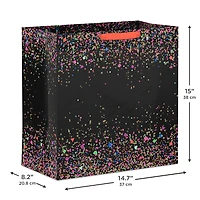 15" Neon Confetti on Black Extra-Deep Gift Bag for only USD 6.79 | Hallmark