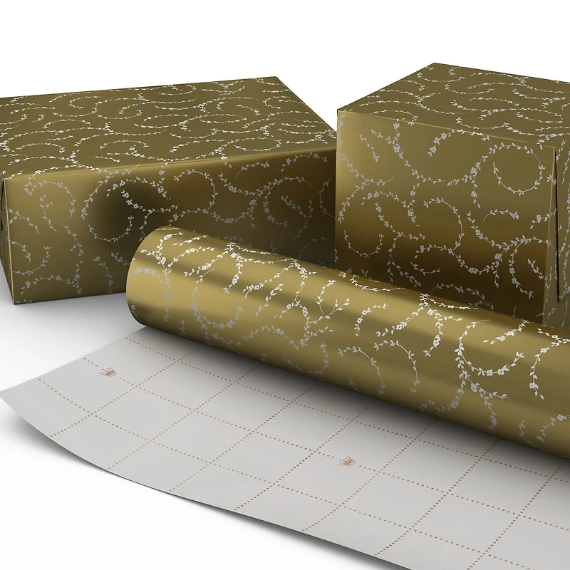 Gold Filigree Metallic Christmas Wrapping Paper Roll, 22.5 sq. ft. for only USD 4.99 | Hallmark