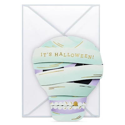 Party Your Face Off Mummy Paper Craft Halloween Card for only USD 5.99 | Hallmark