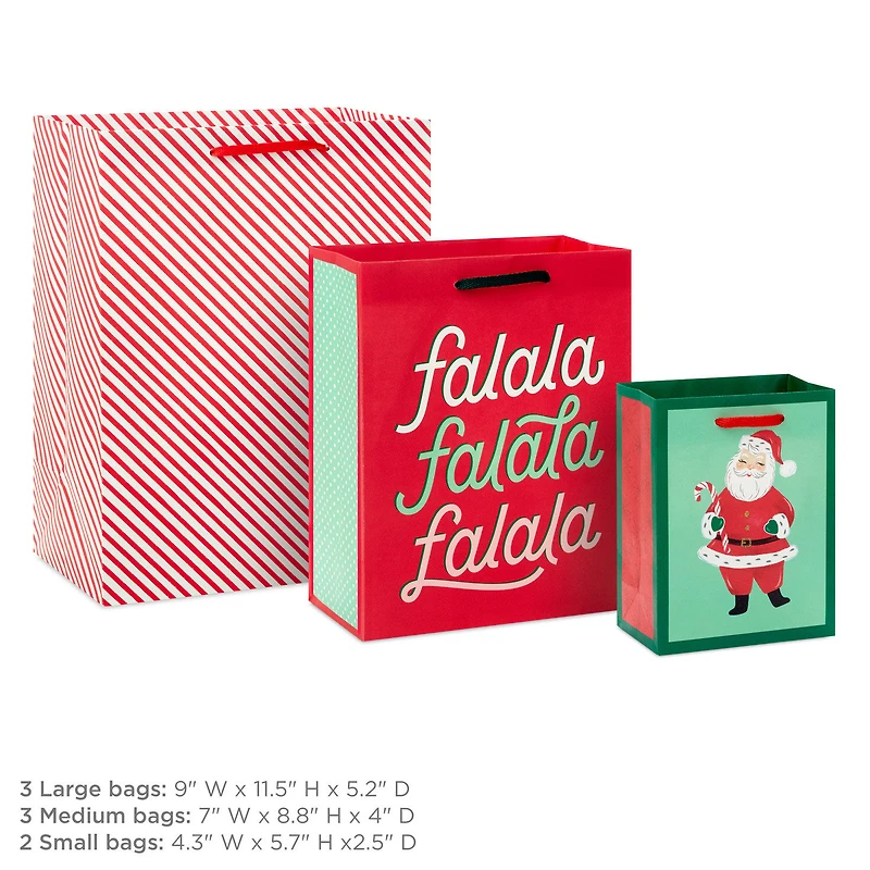 Let's Get Merry 8-Pack Assortment Christmas Gift Bag Bundle for only USD 15.49 | Hallmark