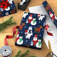 Santa and Friends on Navy Jumbo Christmas Wrapping Paper Roll, 90 sq. ft. for only USD 9.99 | Hallmark