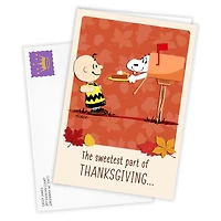 Peanuts® Snoopy With Pie Custom Thanksgiving Card for only USD 4.99 | Hallmark