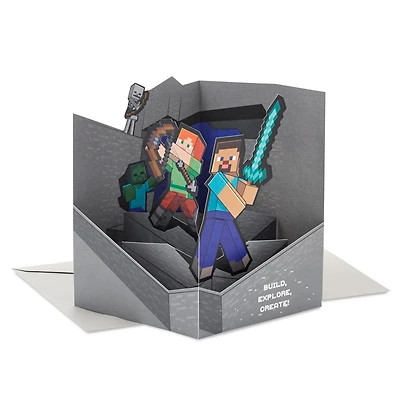 Minecraft Build, Explore, Create 3D Pop-Up Card for Kids for only USD 7.99 | Hallmark