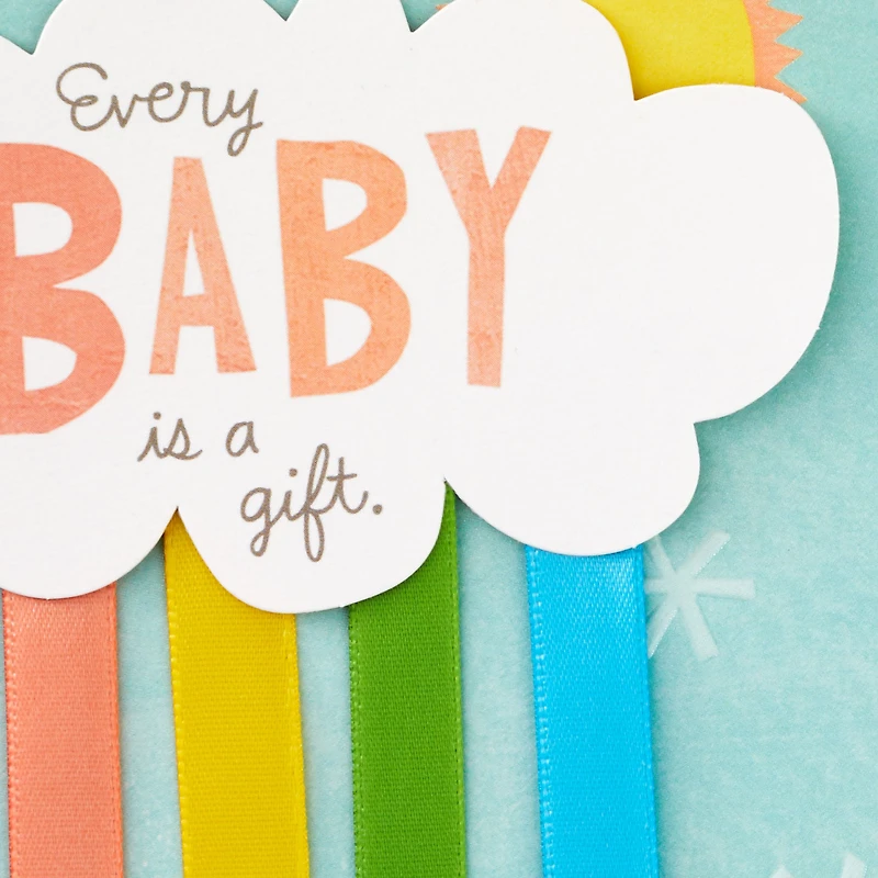 Sun and Cloud With Rainbow Streamers New Baby Card for only USD 6.59 | Hallmark