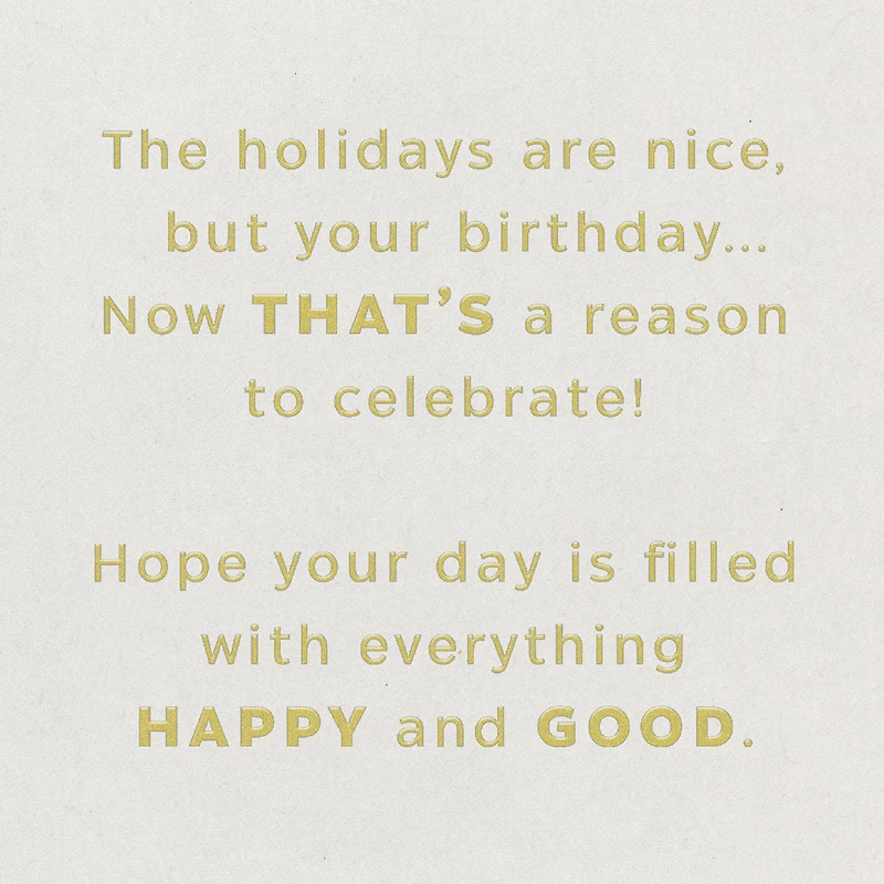 A Reason to Celebrate Christmas Birthday Card for only USD 3.59 | Hallmark