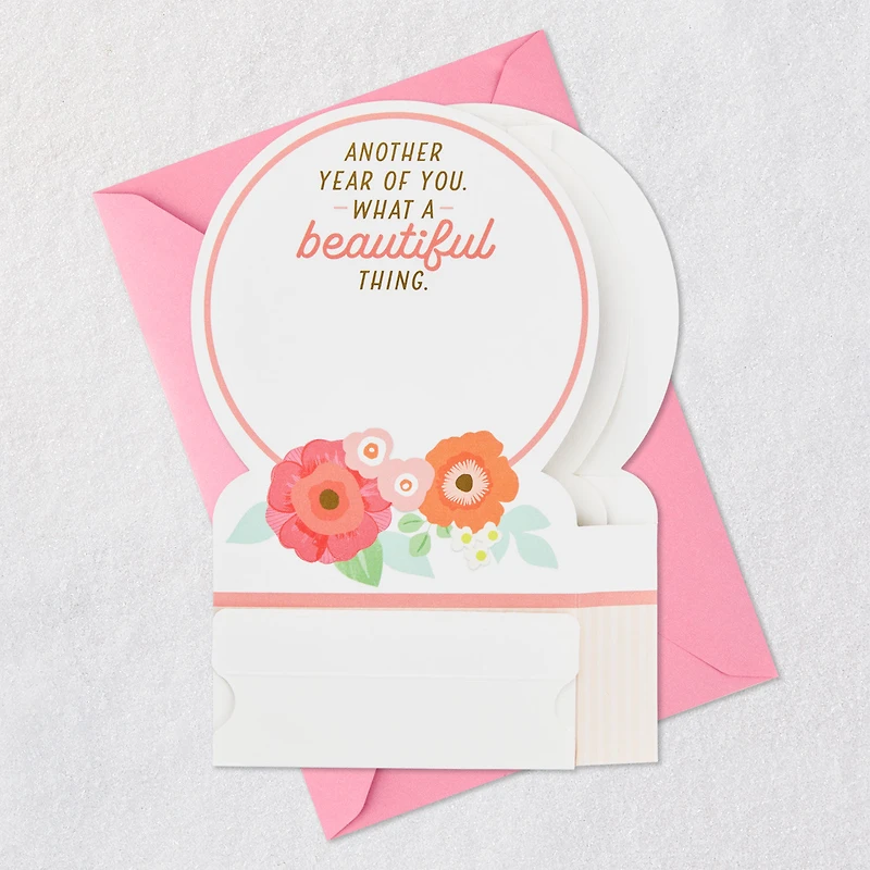 Happy Birthday Floral Snow Globe Musical 3D Pop-Up Birthday Card With Motion for only USD 12.99 | Hallmark