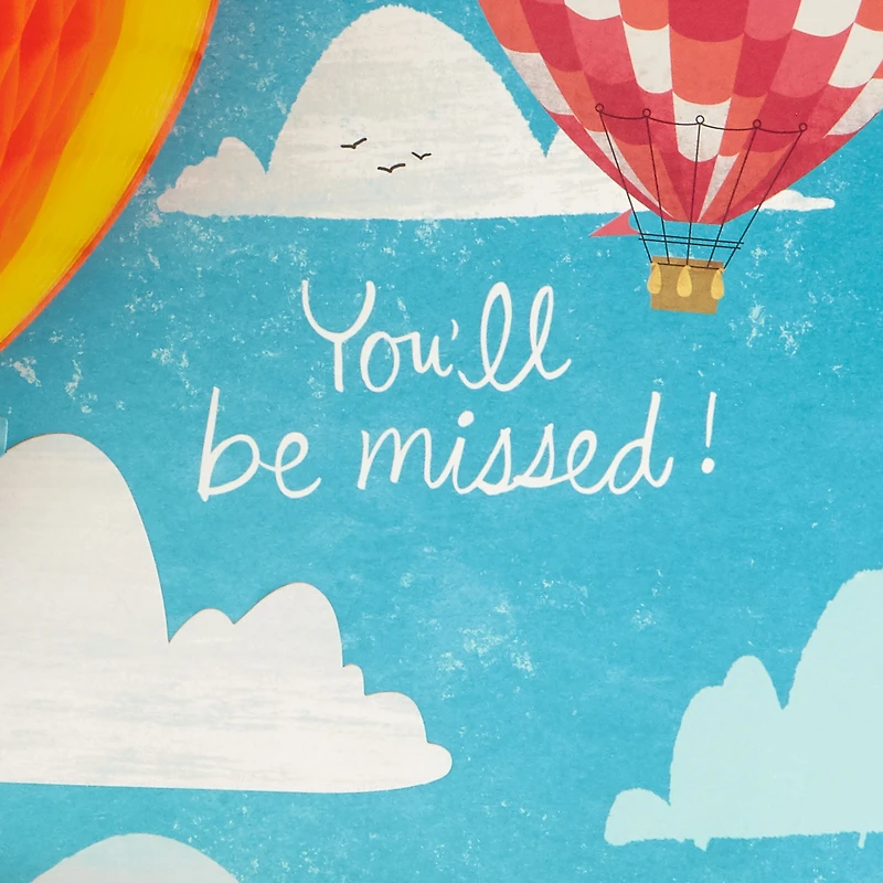 16" Hot Air Balloons Pop-Up Jumbo Goodbye Card for only USD 14.99 | Hallmark