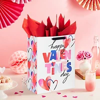 15.5" Happy Valentine's Day on White Extra-Large Gift Bag With Tissue Paper for only USD 7.99 | Hallmark