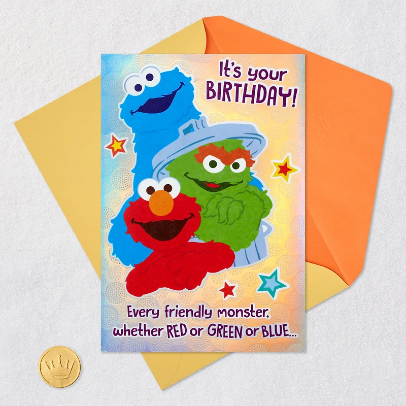Sesame Street® Extra Happy Pop-Up Birthday Card for Kids for only USD 4.99 | Hallmark