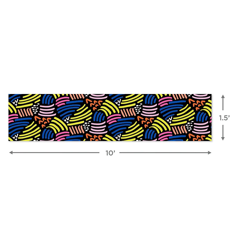 Geo Pattern on White and Wavy Blue Lines Reversible Table Runner for only USD 4.99 | Hallmark