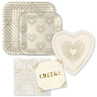 Ivory and Gold Party Essentials Set for only USD 3.99-4.99 | Hallmark