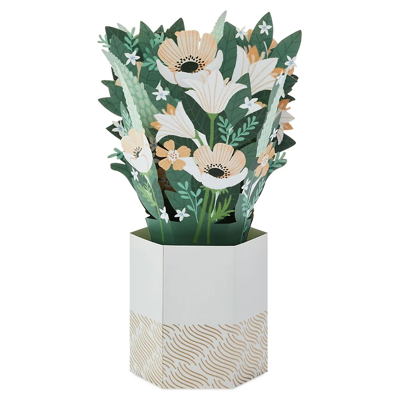Happy Thoughts Flower Bouquet in Vase 3D Pop-Up Card for only USD 7.99 | Hallmark