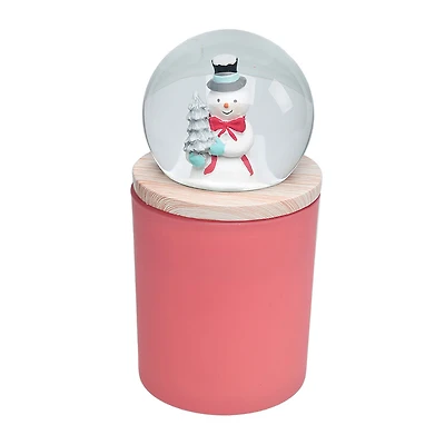 Pink Sugar Cookie Scented Snowman Snow Globe Candle for only USD 19.99 | Hallmark