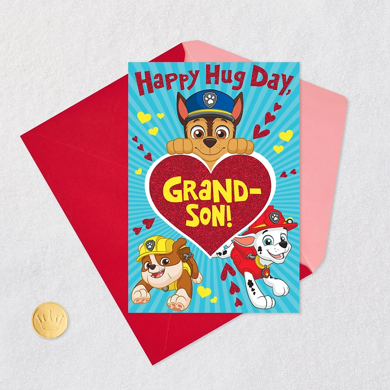 Nickelodeon Paw Patrol Hug Day Valentine's Day Card for Grandson for only USD 2.99 | Hallmark