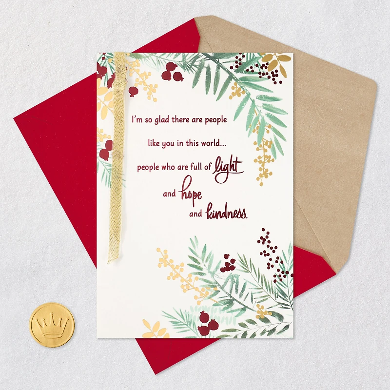 You Bring Light, Hope and Kindness Christmas Card for only USD 6.99 | Hallmark