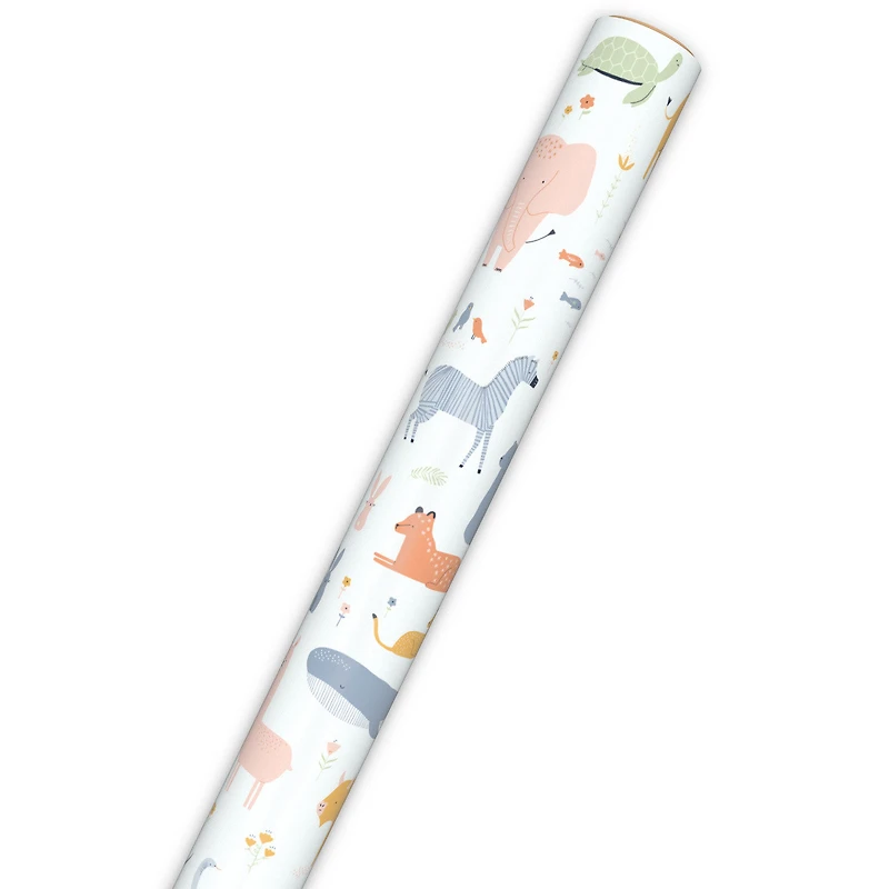 Pastel Animals Jumbo Wrapping Paper, 90 sq. ft. for only USD 9.99 | Hallmark