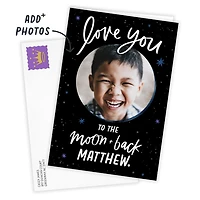 Personalized To the Moon and Back Love Photo Card for only USD 4.99 | Hallmark