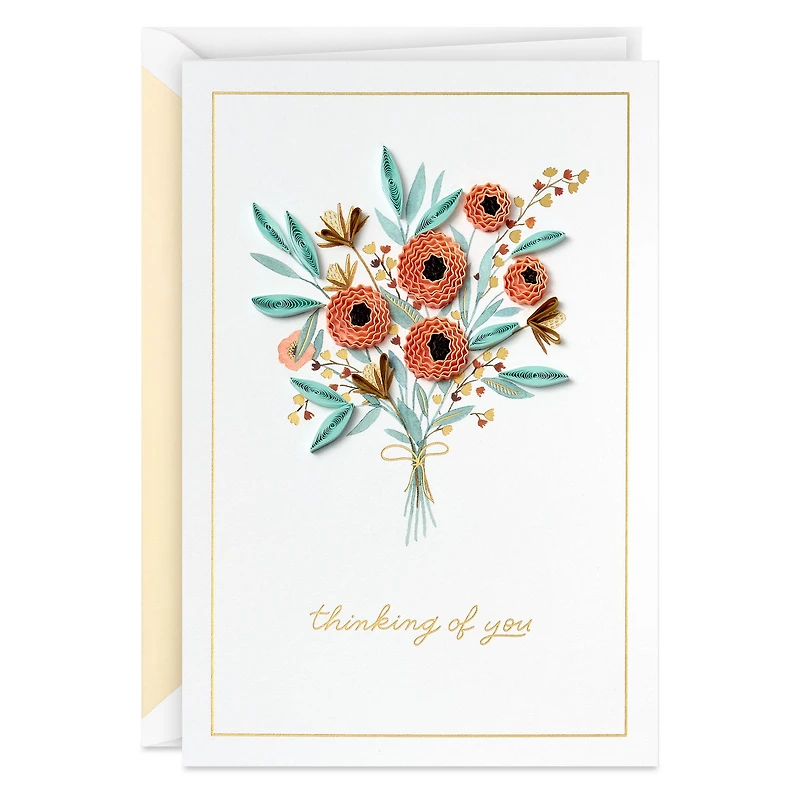 Floral Bouquet Blank Quilled Paper Handmade Thinking of You Card for only USD 10.99 | Hallmark