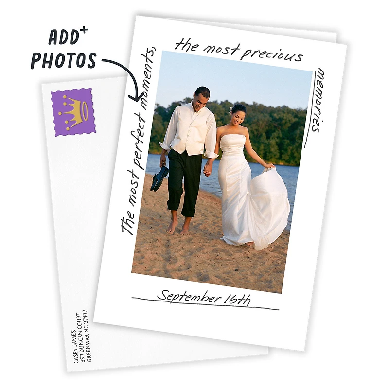 Moments and Memories Vertical White Frame Blank Custom Card for only USD 4.99 | Hallmark