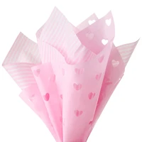 Pink Stripes and Pink With Cutout Hearts 2-Pack Tissue Paper, 4 sheets total for only USD 4.49 | Hallmark