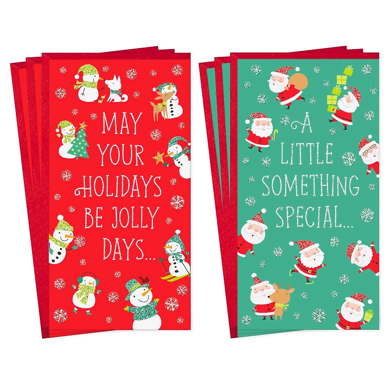 Smiling Snowmen and Santas Money Holder Christmas Cards, Pack of 6 for only USD 7.99 | Hallmark