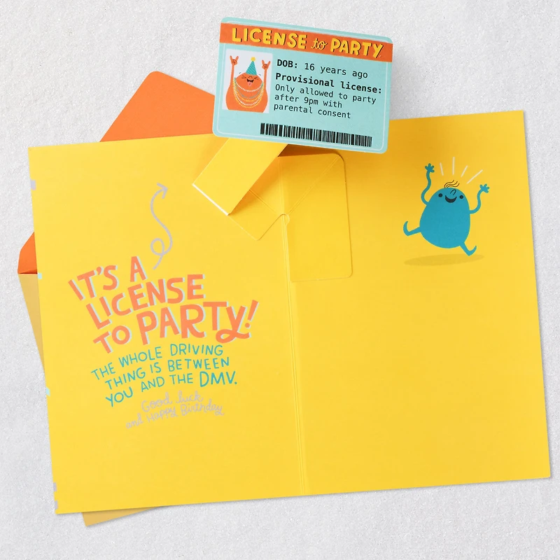 License to Party Funny Pop-Up 16th Birthday Card for only USD 4.99 | Hallmark