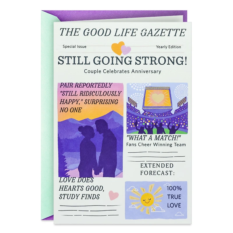 Your Love Still Makes the Front Page Anniversary Card for Couple for only USD 5.99 | Hallmark