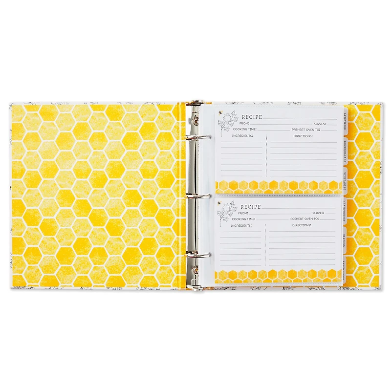Yellow Honeycomb Recipe Organizer Book for only USD 24.99 | Hallmark