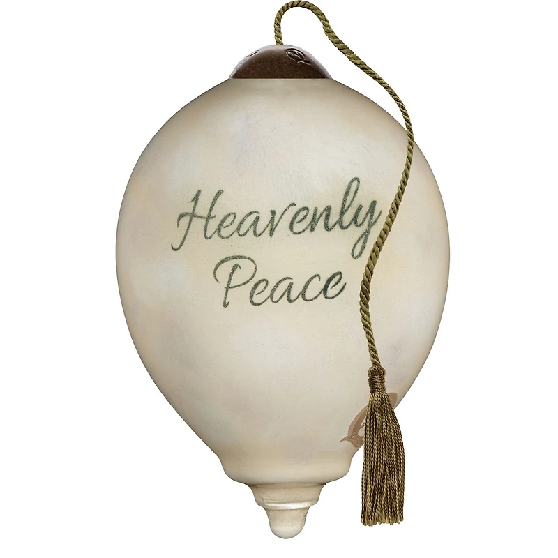 Ne'Qwa Art Heavenly Peace Sweet Angel and Dove Glass Christmas Ornament for only USD 35.00 | Hallmark