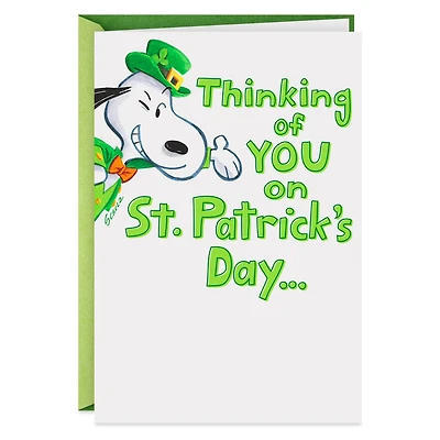 Peanuts® Snoopy Happy Dance Musical St. Patrick's Day Card for only USD 5.59 | Hallmark