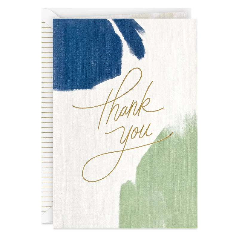 Blue and Green Brushstroke Thank You Card for only USD 5.99 | Hallmark