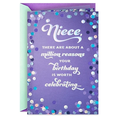 A Million Reasons to Celebrate Birthday Card for Niece for only USD 7.99 | Hallmark