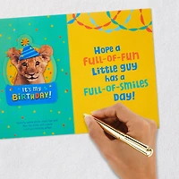 Fun Little Guy Lion Birthday Card With Sticker for only USD 3.99 | Hallmark